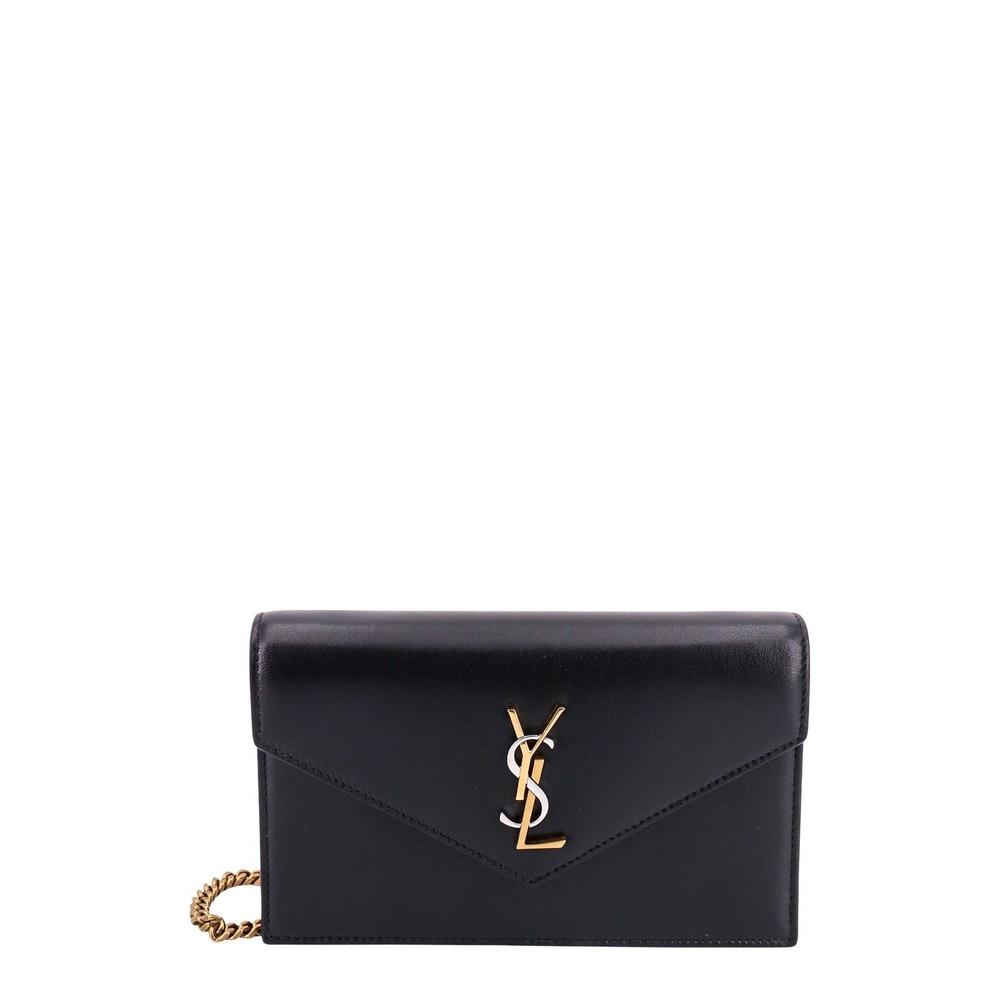 Yves Saint Laurent Black Nero Cassandra Wallet Leather